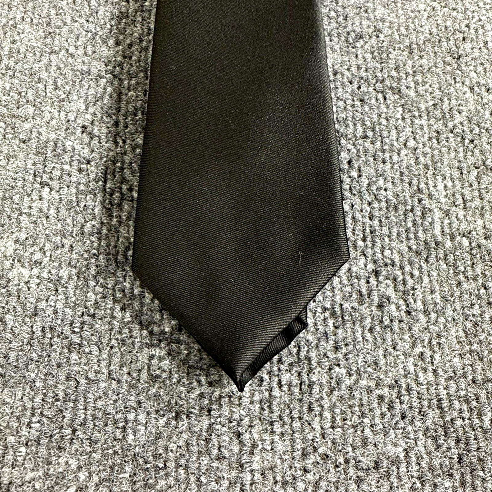 Express Solid Black Necktie Mens Classic